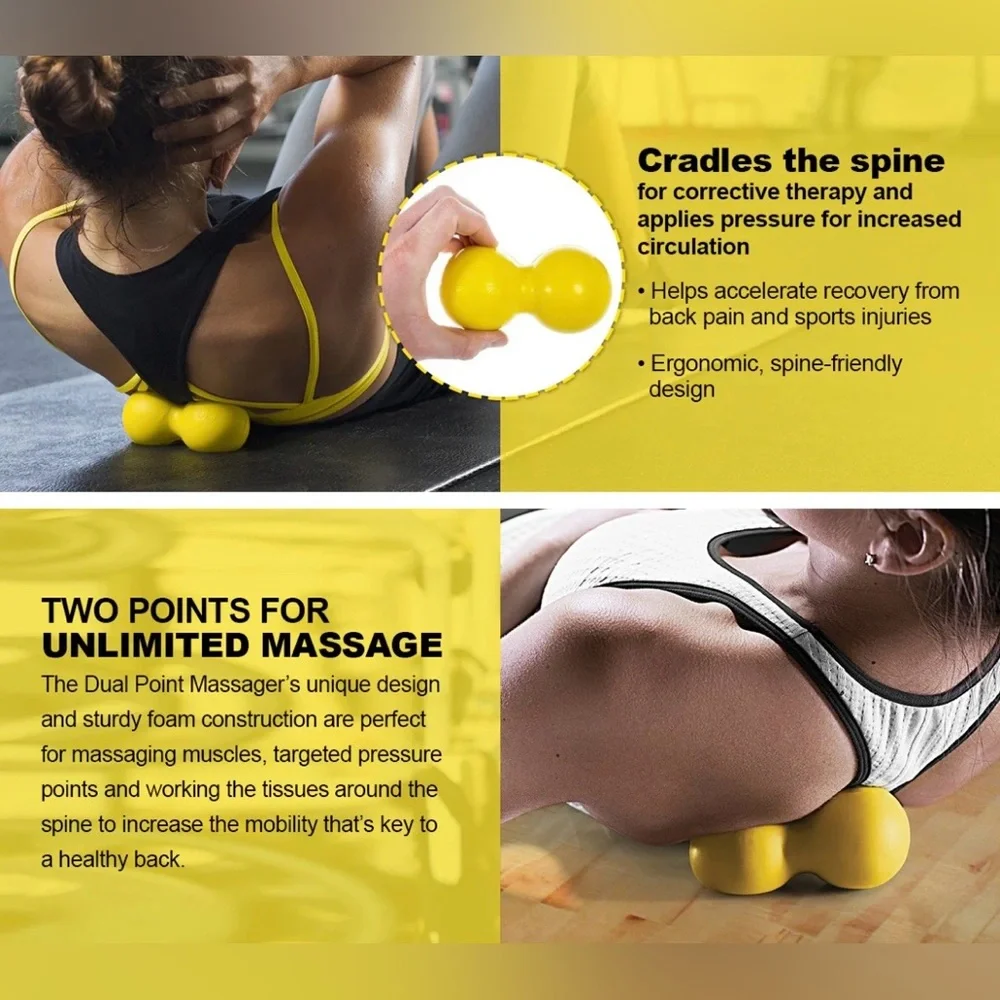 SKLZ Yellow Accupoint Ergonomic Spine & Tissue Massager - Picture 2 of 4